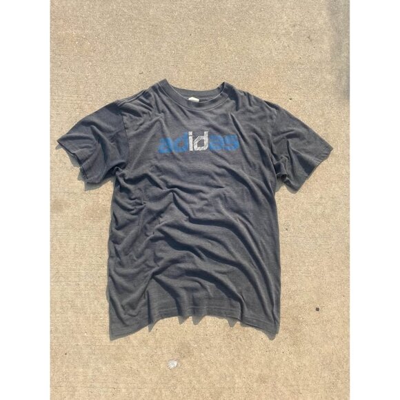 Adidas 90’s Graphic Tee Shirt Heavyweight Grey - Picture 1 of 6